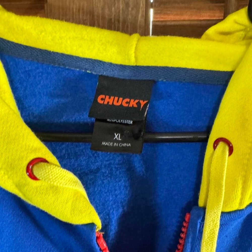 Chucky hoodie - multi-coloured, blue and yellow Size XL - Picture 3 of 5